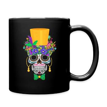 Mardi Gras Costume Fleur Sucre El Dia De Los - Mug uni - noir - Droite