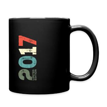 Seit 2017 Jahr 2017 Retro 2017 Jahrgang 2017 - Tasse einfarbig - Schwarz - Rechts