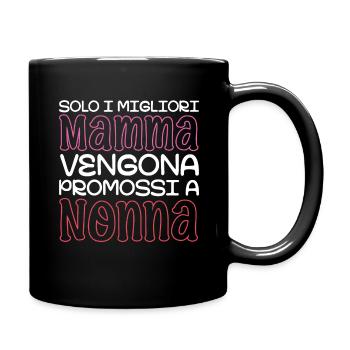 Best Moms Promoted To Grandmom Italian Mothers Day - Full Colour Mug - black - Right