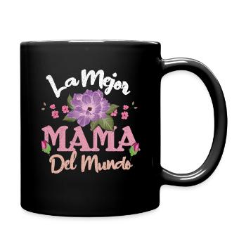 Best Mom World Happy Mother's Day Spanish - Full Colour Mug - black - Right
