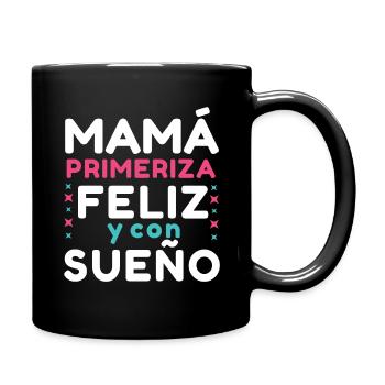 Happy Sleepy Mom Happy Mother's Day Spanish - Full Colour Mug - black - Right