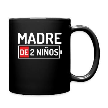 Mom Of 2 Children Happy Mother's Day Spanish - Full Colour Mug - black - Right