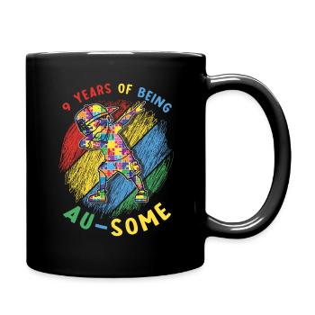 9 ans de sensibilisation à l’autisme au puzzle spécial génial - Mug uni - noir - Droite