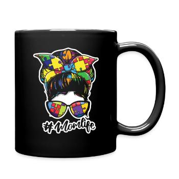Proud Mom Mommy Puzzle Autism Awareness - Mug uni - noir - Droite