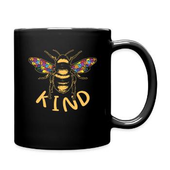 Bee Puzzle Special Kind Autism Awareness - Full Colour Mug - black - Right