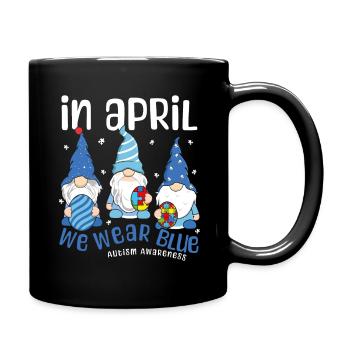 Journée de sensibilisation à l’autisme Wear Blue Puzzle d’avril - Mug uni - noir - Droite