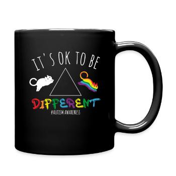 Cat Different Okay Special Puzzle Autism Awareness - Mug uni - noir - Droite