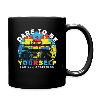 Dare Be Yourself Truck Puzzle Autism Awareness - Mug uni - noir - Droite