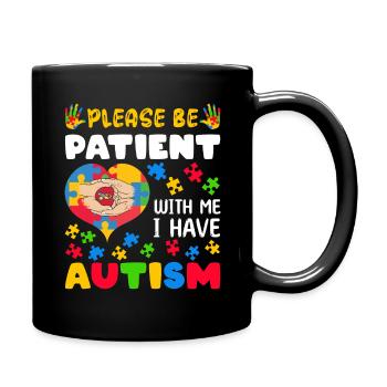 Soyez patient Puzzle Heart Have Autism Awareness - Mug uni - noir - Droite