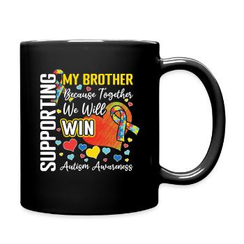 Soutenir la sensibilisation à l’autisme de mon frère - Mug uni - noir - Droite