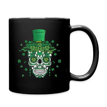 El Dia De Los Muertos St Patty's Day Irische Blume - Tasse einfarbig - Schwarz - Rechts