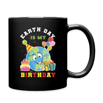 Protect Oceans Day Earth Day Meine Geburt - Tasse einfarbig - Schwarz - Rechts