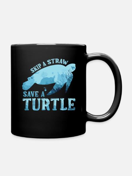 Sauvons les tortues Journée des océans Sauvons la nature Jour de la Terre - Mug uni - noir