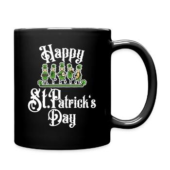 Happy St.Patrick´s Day - Tasse einfarbig - Schwarz - Rechts