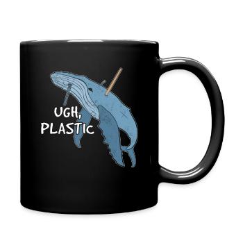 Einsamer Wal Rettet die Natur Tag der Ozeane Tag der Erde - Tasse einfarbig - Schwarz - Rechts