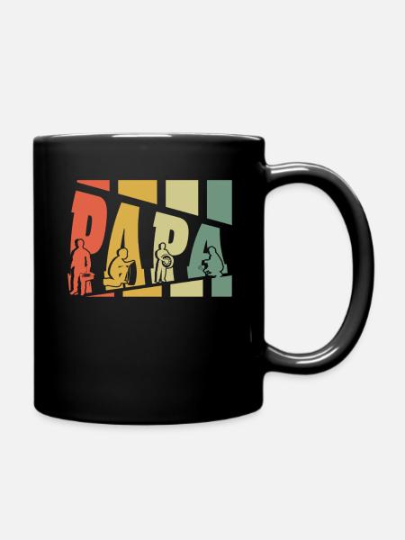 Mécanicien Papa Retro Vintage Fête des Pères - Mug uni - noir