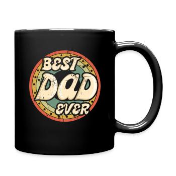 Best Dad Papa Retro Vintage 2023 Fathers Day - Full Colour Mug - black - Right