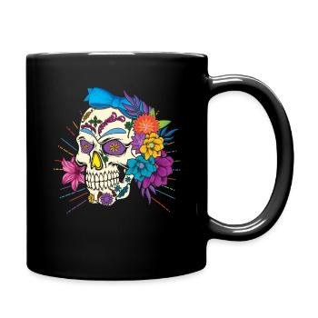 Floral Dia De Los Muertos LGBTQ Mois de la fierté LGBT - Mug uni - noir - Droite