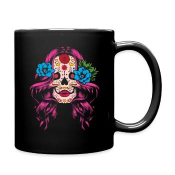 Fleur Dia De Los Muertos Fête des mères 2023 - Mug uni - noir - Droite