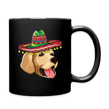 Haustier Hund Retriever Lustig Taco Happy Cinco De Mayo - Tasse einfarbig - Schwarz - Rechts