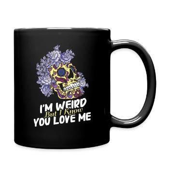 Weird Halloween Muertos Day Of Dead Sugar Bone - Full Colour Mug - black - Right