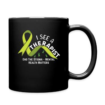 Que Green mette fin à la stigmatisation Sensibilisation à la santé mentale - Mug uni - noir - Droite