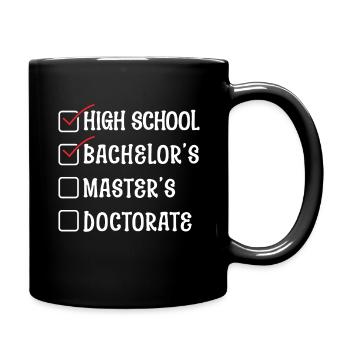 Bye School Happy Last Class Graduation Graduate - Full Colour Mug - black - Right