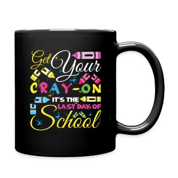 Color Bye School Out Last Class Student Teacher - Full Colour Mug - black - Right
