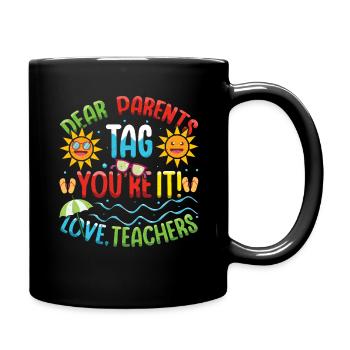 Bye School Out Happy Last Class For Teacher Summer - Full Colour Mug - black - Right