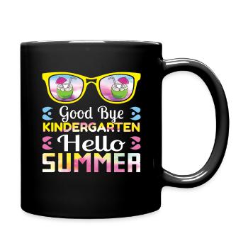 Bye Kindergarten Last Class Day Hello Summer - Full Colour Mug - black - Right