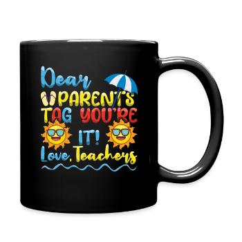 Bye School Out Happy Last Class For Teacher - Full Colour Mug - black - Right