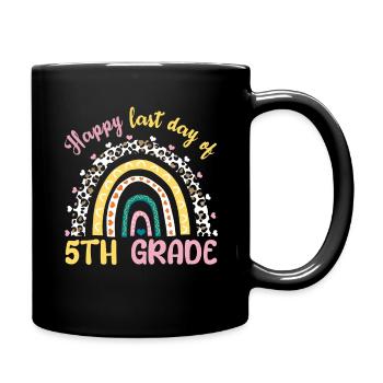 Bye 5th Grade Happy Last Class Teacher Student - Full Colour Mug - black - Right
