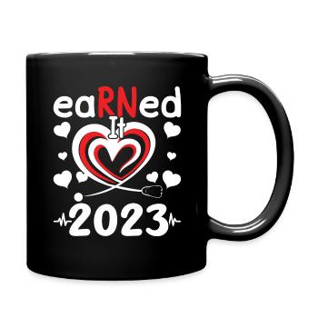 Abschluss der Krankenschwester Krankenpflege Abschluss 2023 - Tasse einfarbig - Schwarz - Rechts
