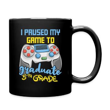 Graduate 5th Grade Graduating 2023 Gamer Gaming - Full Colour Mug - black - Right
