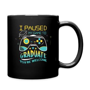 Paused Game Graduate Graduating 2023 Graduation - Full Colour Mug - black - Right