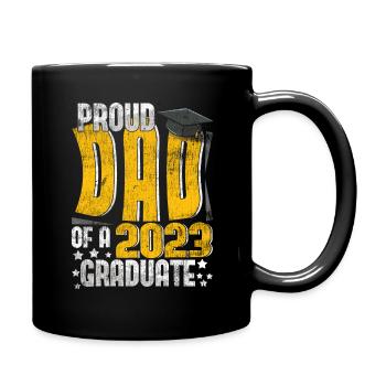 Proud Dad Graduate Graduating 2023 Graduation - Full Colour Mug - black - Right