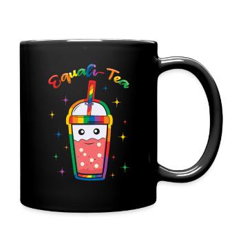 Tea Equality Gay LGBTQ Rainbow Mois de la fierté LGBT - Mug uni - noir - Droite