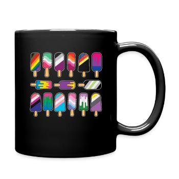Crème glacée Gay LGBTQ Arc-en-ciel Mois de la fierté LGBT - Mug uni - noir - Droite