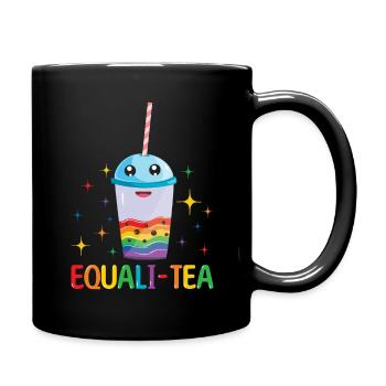 Gleichberechtigung Tee Homosexuell LGBTQ Regenbogen LGBT Pride Monat - Tasse einfarbig - Schwarz - Rechts