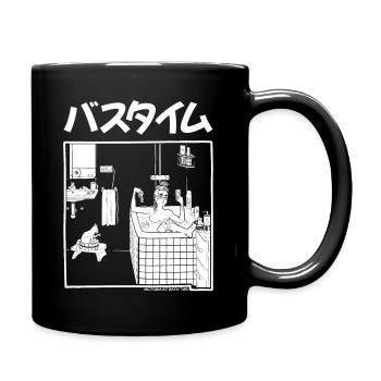Victoria at bath time - Full Colour Mug - black - Right
