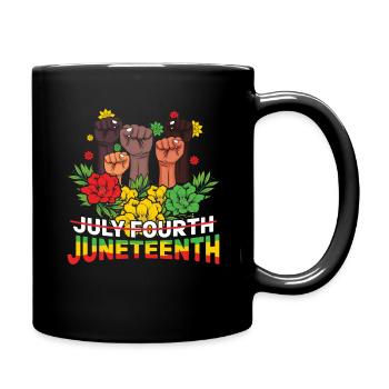 Fist Protest Celebrate Juneteenth Black History - Full Colour Mug - black - Right