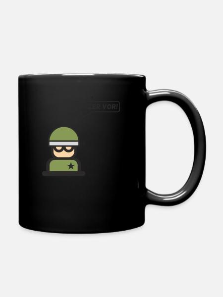 Panzer vor! Kommandant - Tasse einfarbig - Schwarz