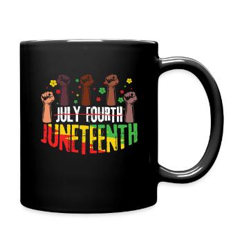 Protest Fist Celebrate Juneteenth Black History - Full Colour Mug - black - Right