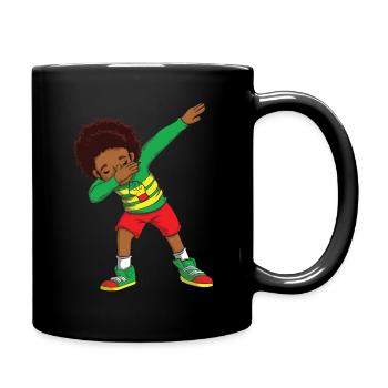 Kids Dab Celebrate Juneteenth Black History - Full Colour Mug - black - Right