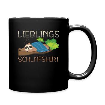 Mein Offizielles Schlafshirt Faulenzer - Tasse einfarbig - Schwarz - Rechts