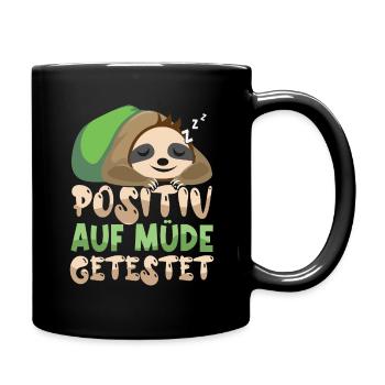 Mein Offizielles Schlafshirt Faulenzer - Tasse einfarbig - Schwarz - Rechts