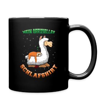 Mein Offizielles Schlafshirt Faulenzer - Tasse einfarbig - Schwarz - Rechts