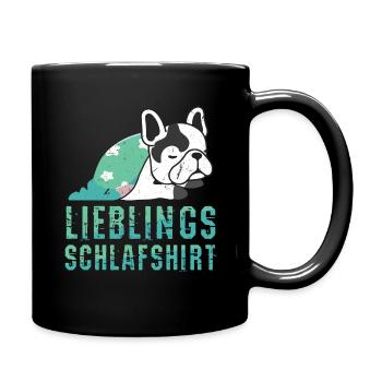 Mein Offizielles Schlafshirt Faulenzer - Tasse einfarbig - Schwarz - Rechts