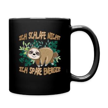 Mein Offizielles Schlafshirt Faulenzer - Tasse einfarbig - Schwarz - Rechts