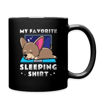 Mein Offizielles Schlafshirt Faulenzer - Tasse einfarbig - Schwarz - Rechts